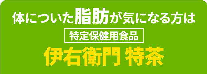 体についた脂肪が気になる方は特定保健用食品 伊右衛門 特茶