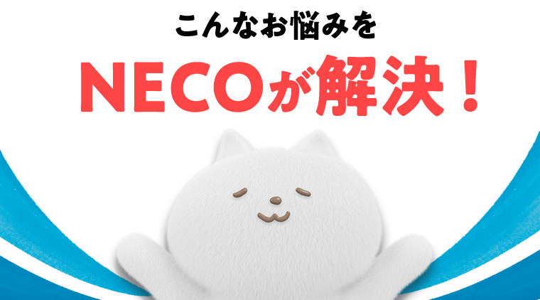 こんなお悩みをNECOが解決！