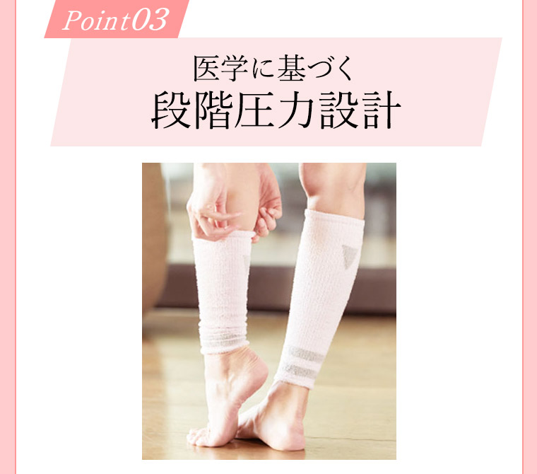 Point03 医学に基づく段階圧力設計
