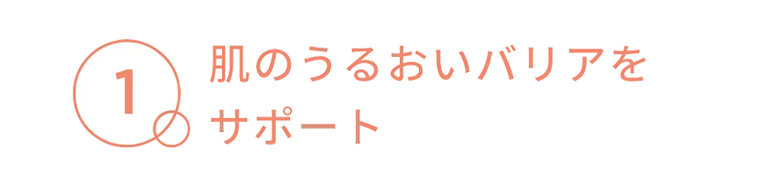 1　肌のうるおいバリアをサポート