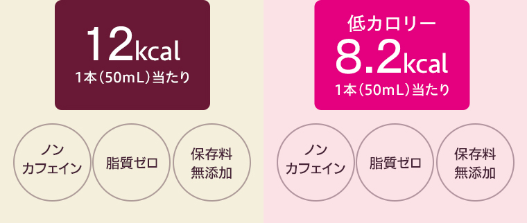 12kcal1本(50mL)当たり ノンカフェイン 脂質ゼロ 保存料無添加 低カロリー8.2kcal1本(50mL)当たり ノンカフェイン 脂質ゼロ 保存料無添加