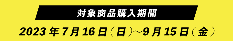 対象商品購入期間