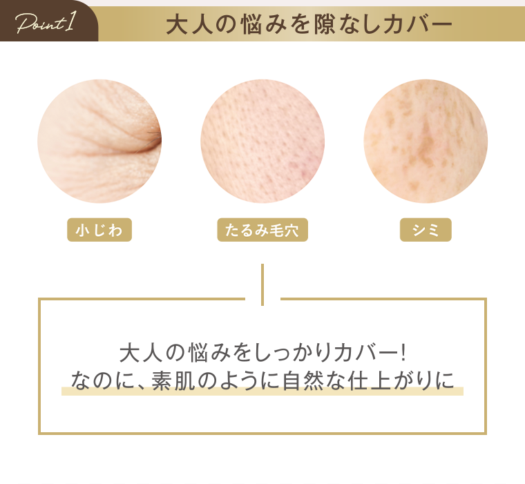 Point1 大人の悩みを隙なしカバー