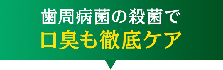 歯周病菌の殺菌で口臭も徹底ケア