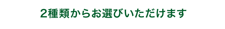 2種類からお選びいただけます