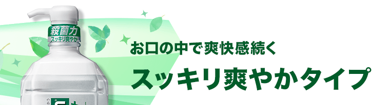 お口の中で爽快感続く　スッキリ爽やかタイプ