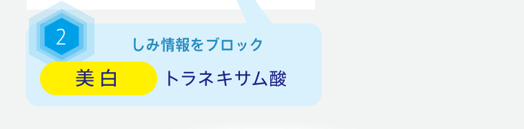 2.しみ情報をブロック 美白 トラネキサム酸