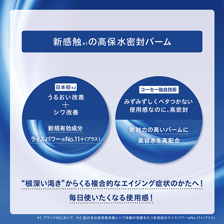 新感触の高保水密封バーム
