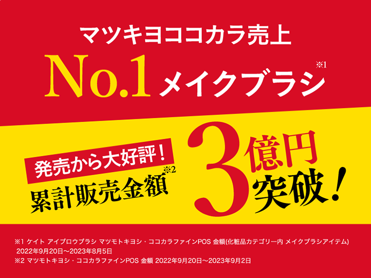 マツキヨココカラ売上 No.1 メイクブラシ