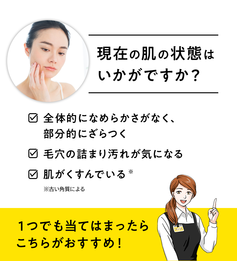 現在の肌の状態はいかがですか？