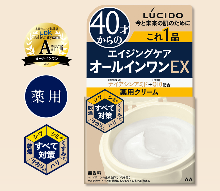本音のコスメ批評誌 LDK theBeauty A評価 オールインワン　薬用　シワ・シミ※1・くすみ※2・ハリ・テカリ※2・乾燥