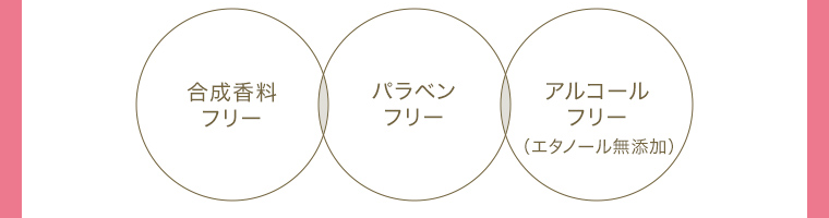 合成香料 フリー パラベンフリー アルコールフリー（エタノール無添加）