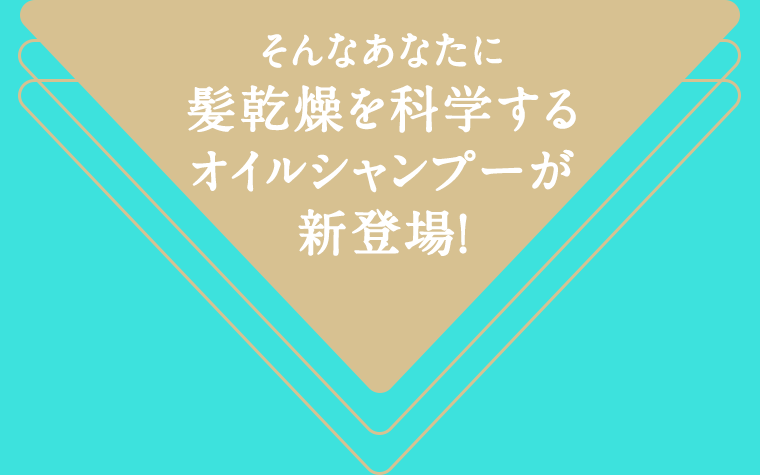 そんなあなたに髪乾燥を科学するオイルシャンプーが新登場!