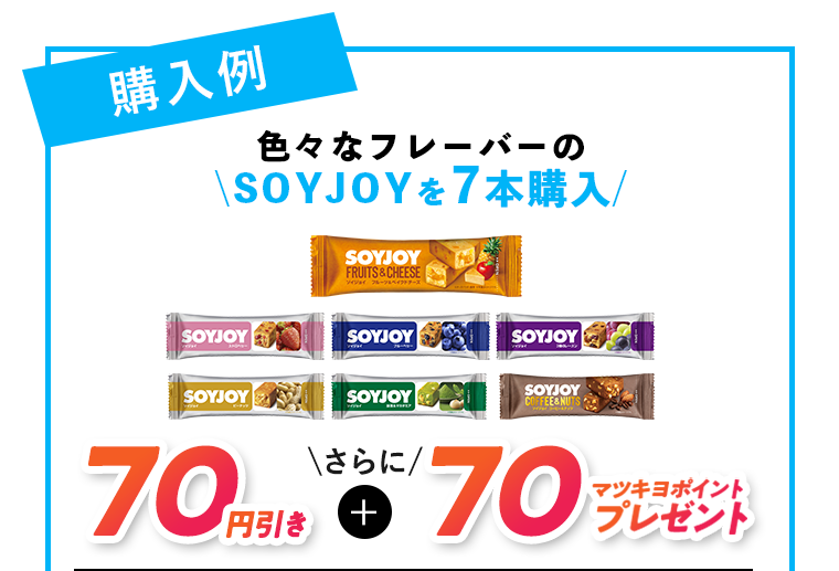 購入例 SOYJOYを７本購入