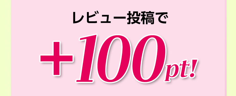 レビュー投稿で+100pt!