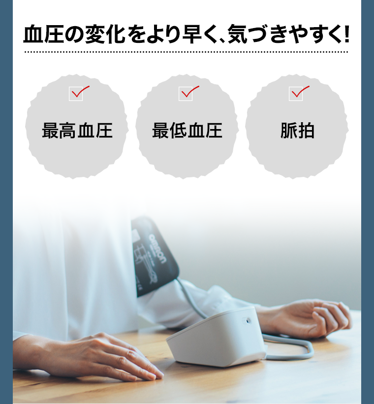 血圧の変化をより早く、気づきやすく！