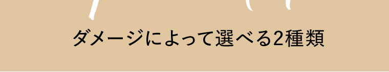 ダメージによって選べる2種類