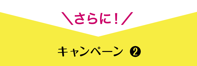 さらに！キャンペーン②