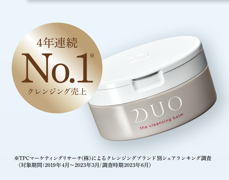 4年連続No.1 クレンジング売上