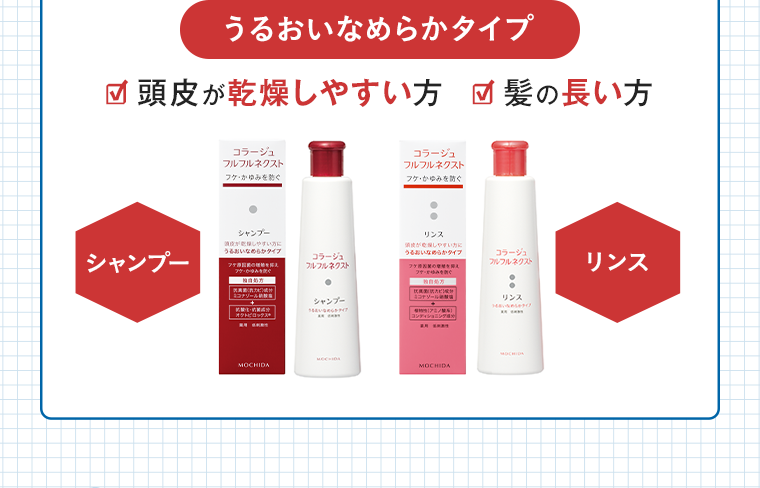 うるおいなめらかタイプ 頭皮が乾燥しやすい方 髪の長い方