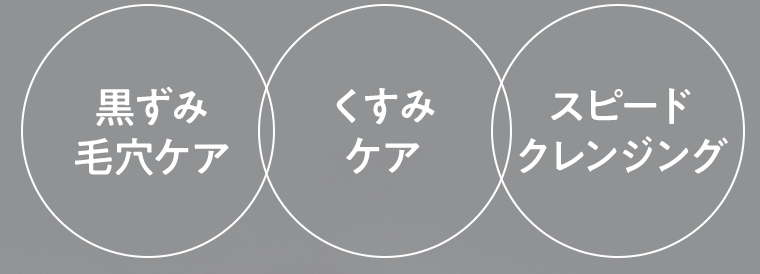 黒ずみ毛穴ケア　くすみケア　スピードクレンジング