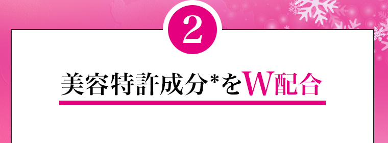 2　美容特許成分*をW配合