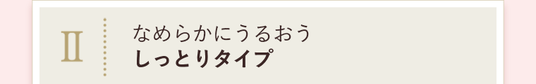 Π なめらかにうるおうしっとりタイプ