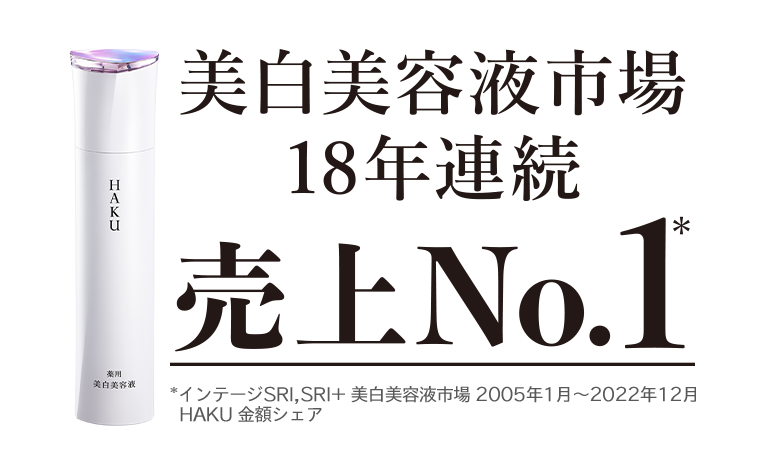 美白美容液市場18年連続　売上No1
