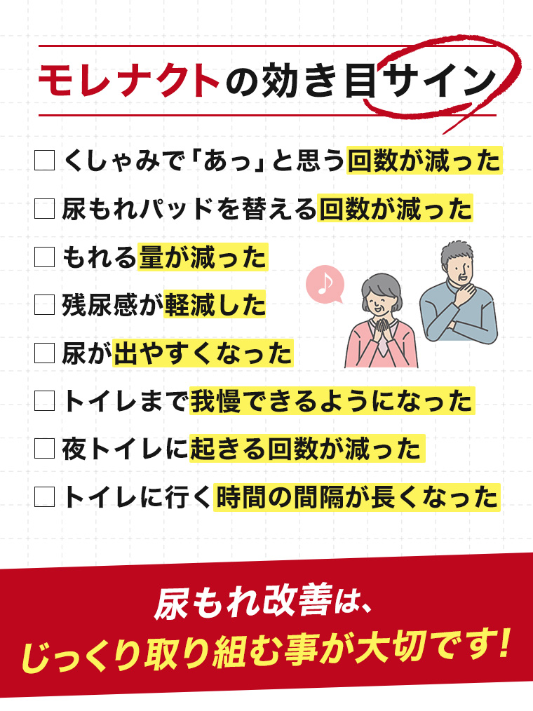 モレナクトの効き目サイン