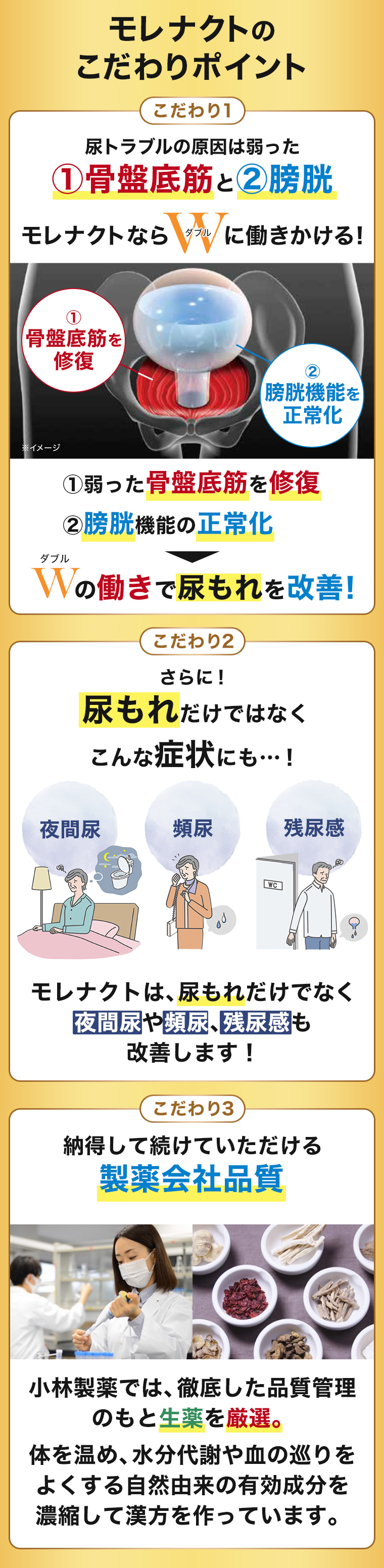 モレナクトのこだわりポイント