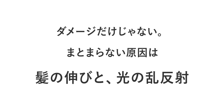 面が整っておらず光が毛ごとにバラバラの反射