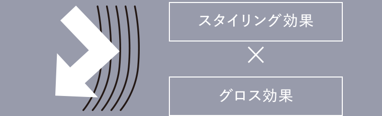スタイリング効果×グロス効果