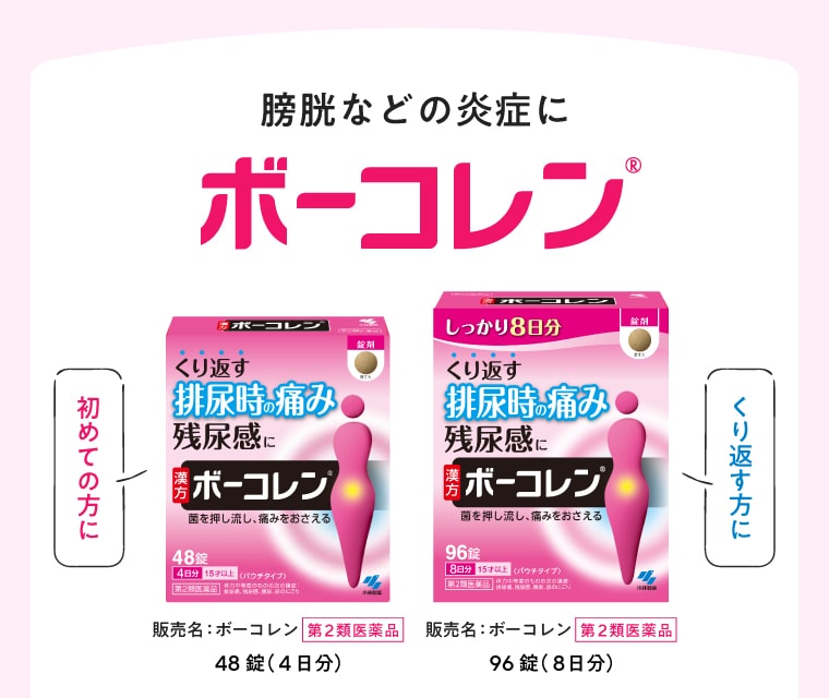 膀胱などの炎症にボーコレン