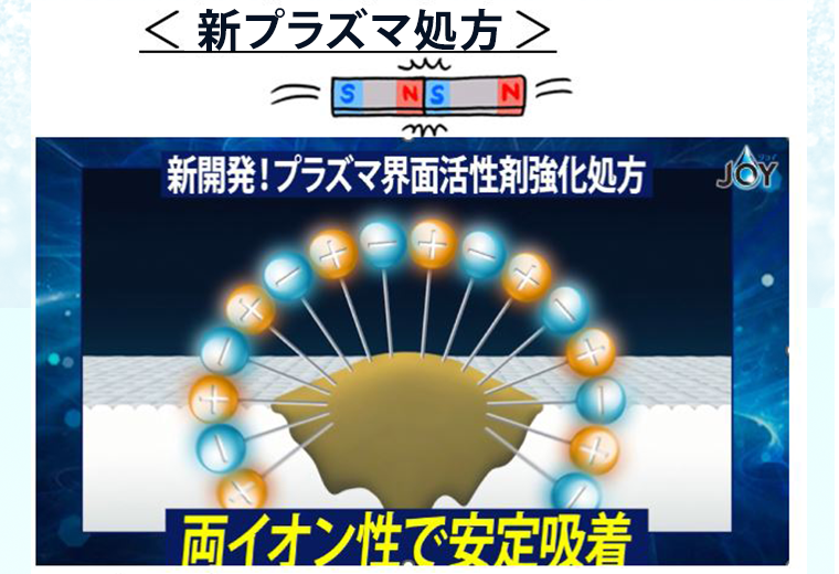 両イオン性で安定吸着