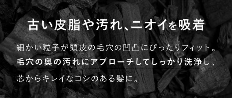 古い皮脂や汚れ、ニオイを吸着