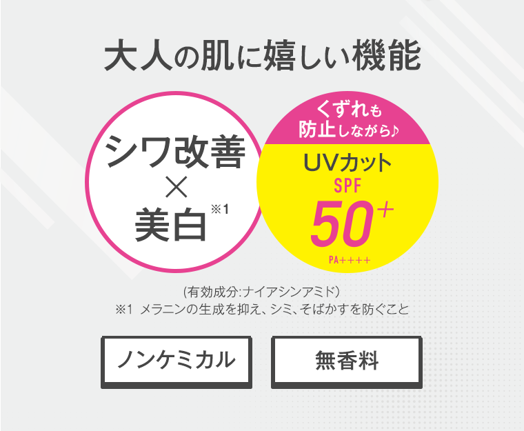 大人の肌に嬉しい機能