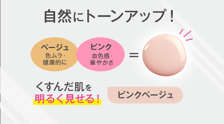 自然にトーンアップ！