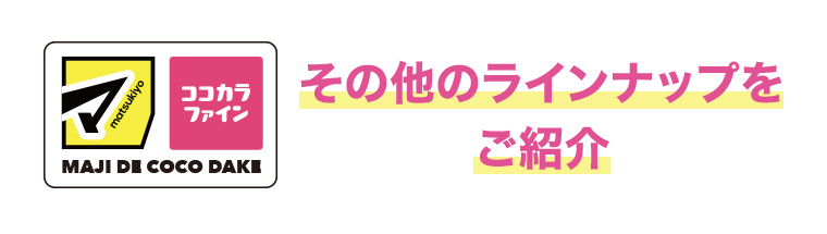 その他のラインナップをご紹介