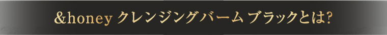 &honey クレンジングバームブラックとは?