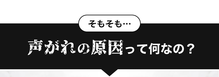 そもそも…声がれの原因って何なの？