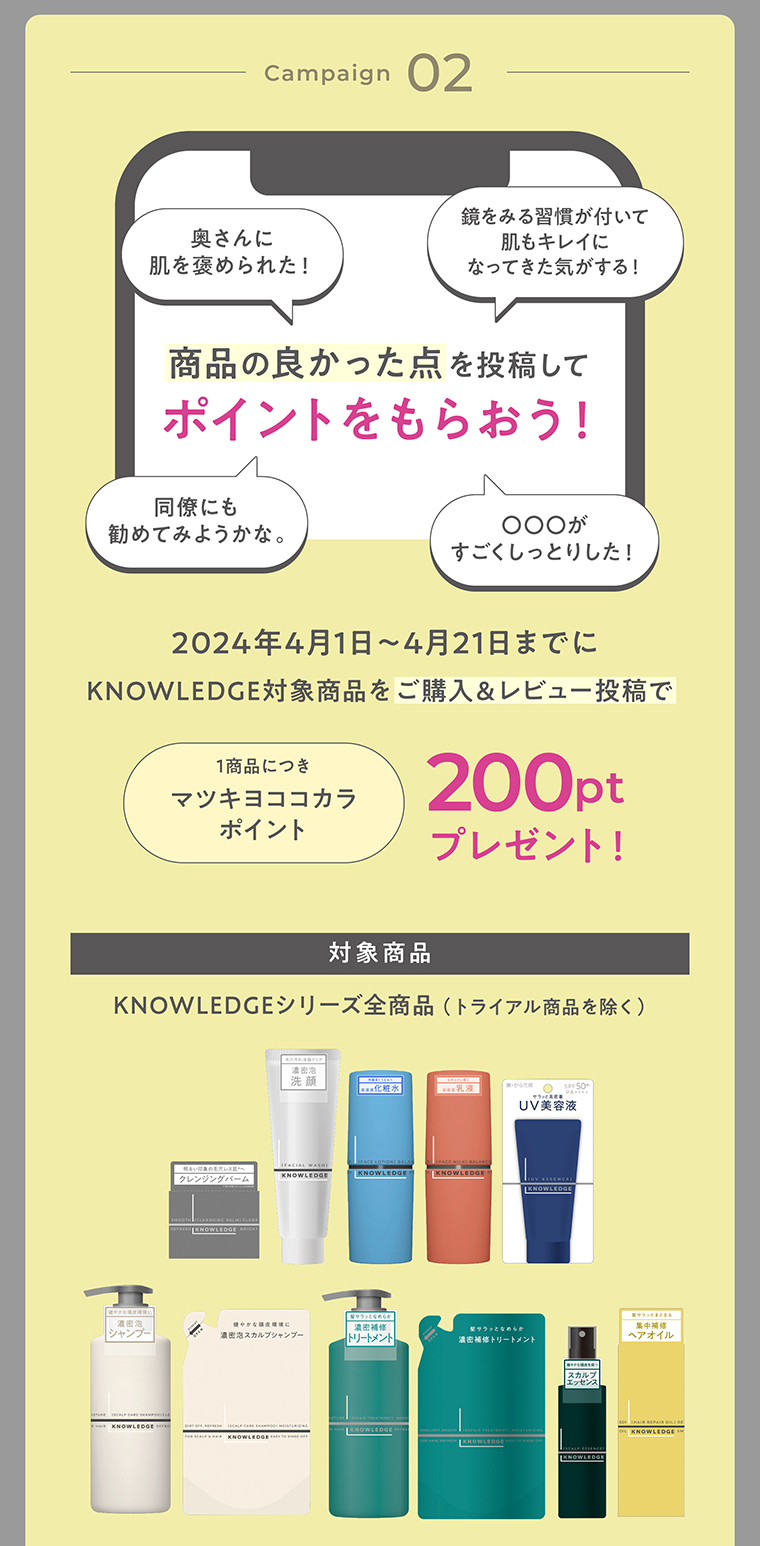 商品の良かった点を投稿してポイントをもらおう！