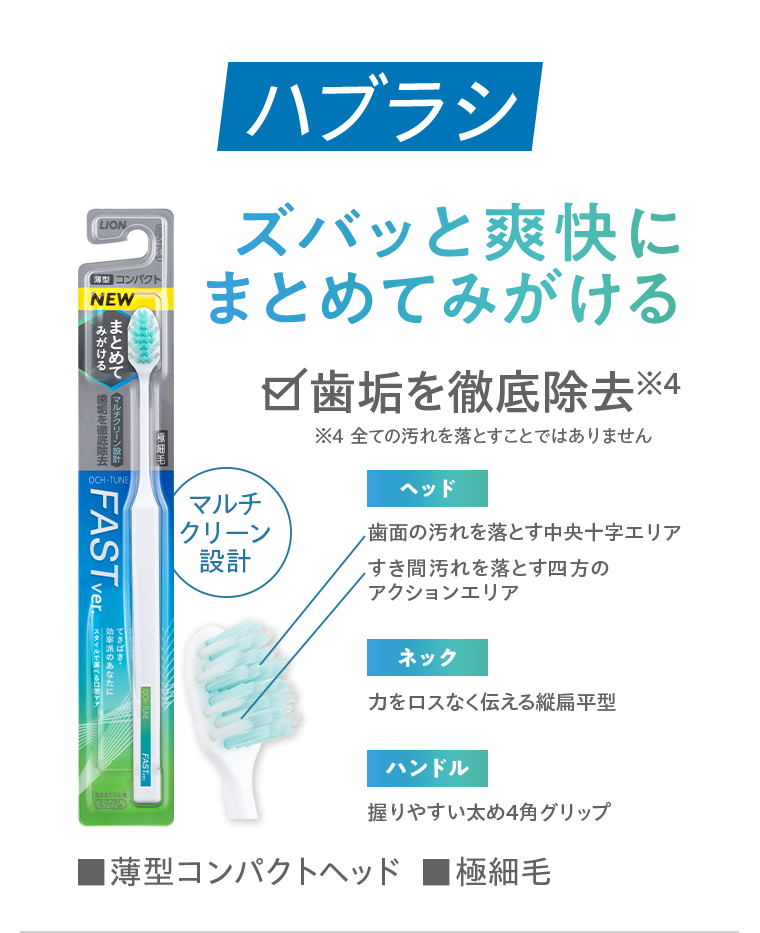 ハブラシ　スバッと爽快にまとめてみがける