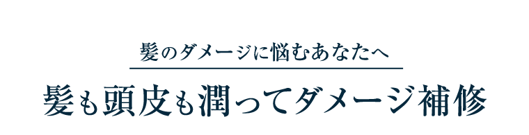 髪も頭皮も潤ってダメージ補修