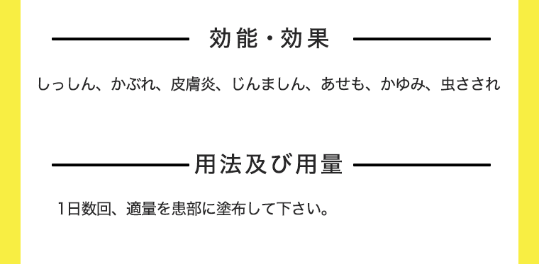 効能・効果　用途及び用量