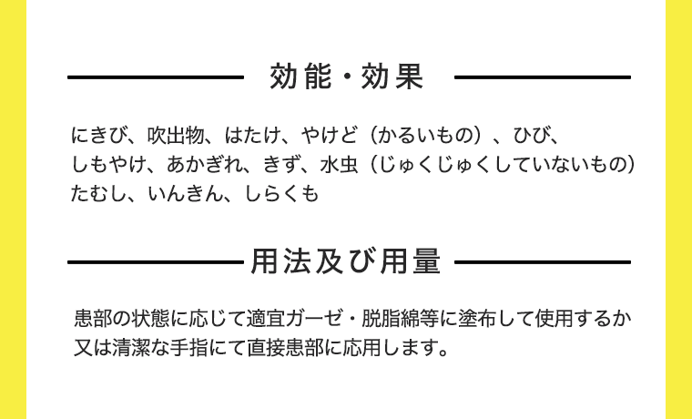 効能・効果　用途及び用量