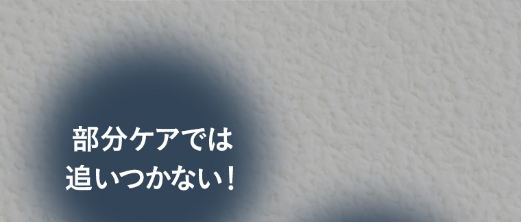 部分ケアでは追いつかない!