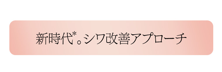 新時代。シワ改善アプローチ