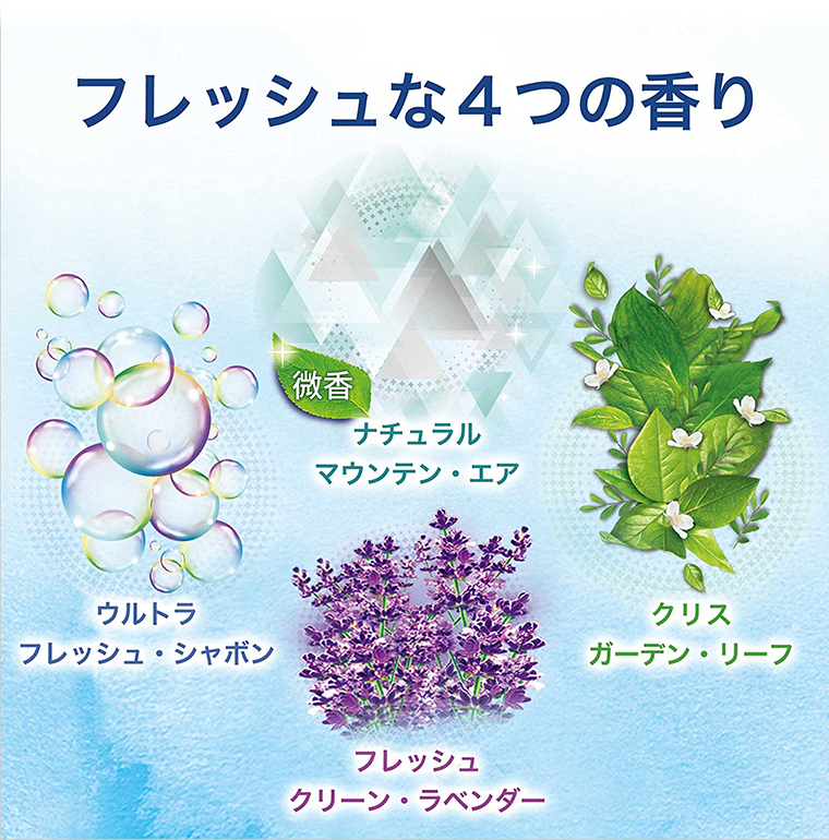 フレッシュな4つの香り