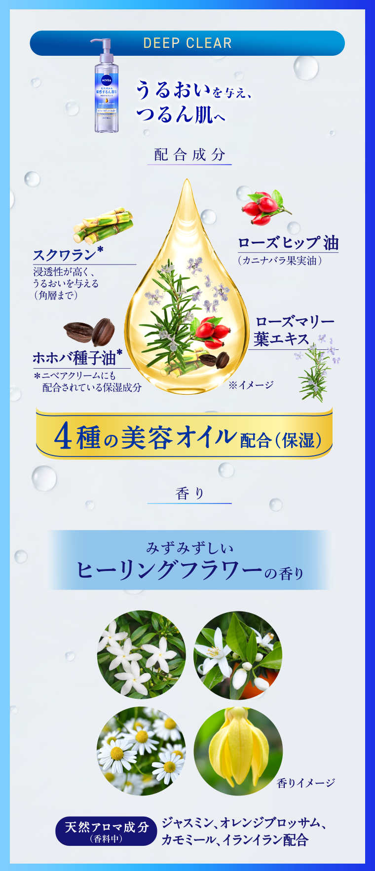 DEEP CLEAR　うるおいを与え、つるん肌へ