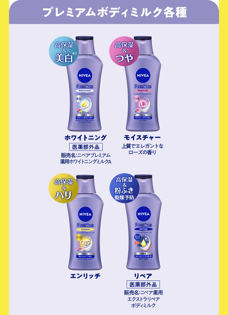 プレミアムボディミルク各種